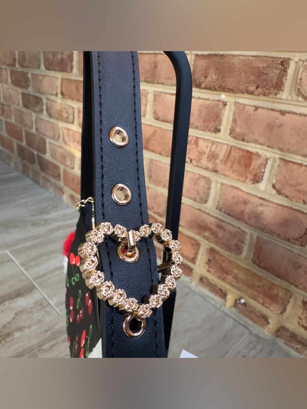 Betsey Johnson Cherry Print Mini Women’s Shoulder Bag NWT - Picture 5 of 7